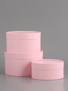 Набор подарочных коробок 3 в 1, завальцованные, розовый, 20×12 - 18×10 - 16×8 см - фото 65465939