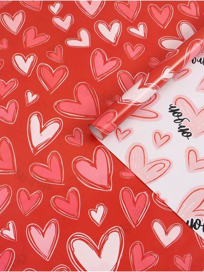 Бумага глянцевая двухсторонняя «Просто люблю», 70×100 см