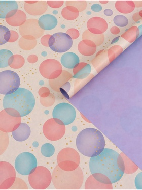 Бумага крафтовая двухсторонняя «Шары», 70 × 100 см