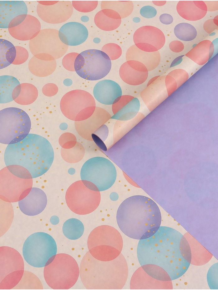 Бумага крафтовая двухсторонняя «Шары», 70 × 100 см - Фото 1