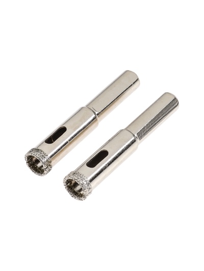 УЦЕНКА Сверло алмазное по стеклу и керамике ТУНДРА, трехгранный хвостовик, 12×65 мм, 2 шт. 1098144