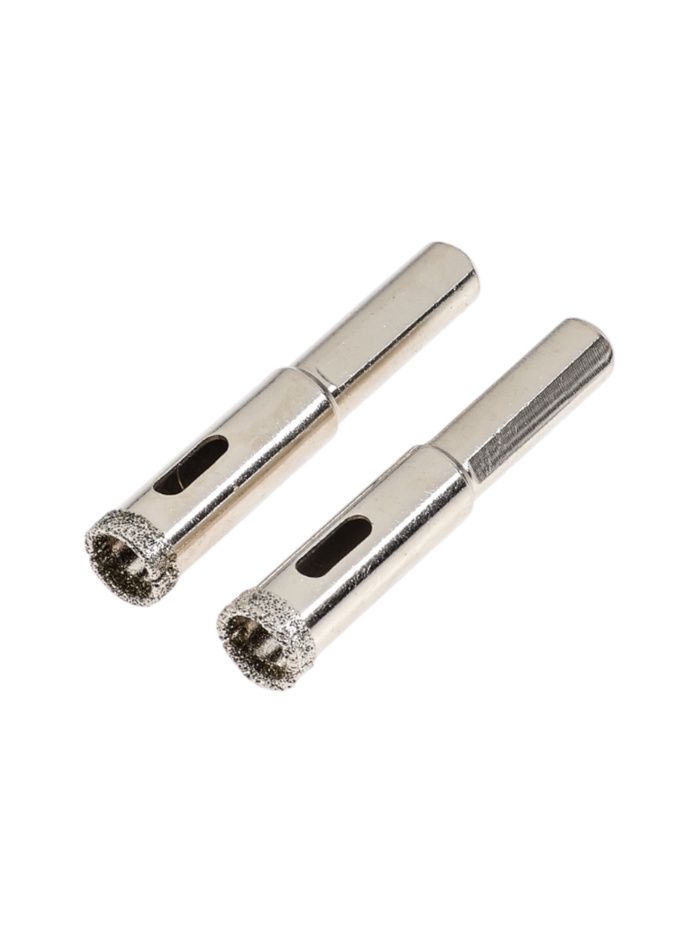 УЦЕНКА Сверло алмазное по стеклу и керамике ТУНДРА, трехгранный хвостовик, 12×65 мм, 2 шт. 1098144 - Фото 1