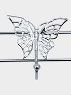 УЦЕНКА Вешалка на 6 крючков 42×3×6.5 см «Бабочки» цвет серебро - Фото 4