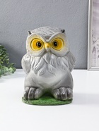 Копилка "Сова" 25 см, серый - фото 65568279