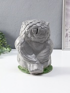 Копилка "Сова" 25 см, серый - фото 65568282