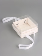 Коробка под бенто-торт, с прозрачной крышкой, белый, 14×14×8 см 10896546