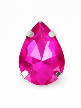 Стразы «Капля», в цапах, 1×1.4 см, фуксия