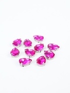 Стразы «Капля», в цапах, 1?1.4 см, фуксия (комплект 3 шт) - фото 68174562