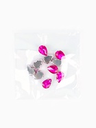 Стразы «Капля», в цапах, 1?1.4 см, фуксия (комплект 3 шт) - фото 68174563