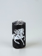 УЦЕНКА Свеча столб 50*100 мм с накаткой "Символ года" , Конь, черная 10981712