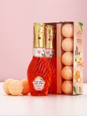 Подарочный набор «Самой прекрасной», гель для душа мондоро и бомбочки для ванны, Чистое Счастье  (артикул 10901113)  большой выбор товаров оптом и в розницу по низким ценам с доставкой