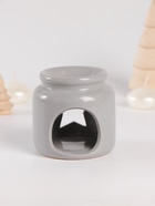 УЦЕНКА Аромалампа керамика + ароматический воск "Звезда" серая 7,5х7,5х8 см - Фото 5