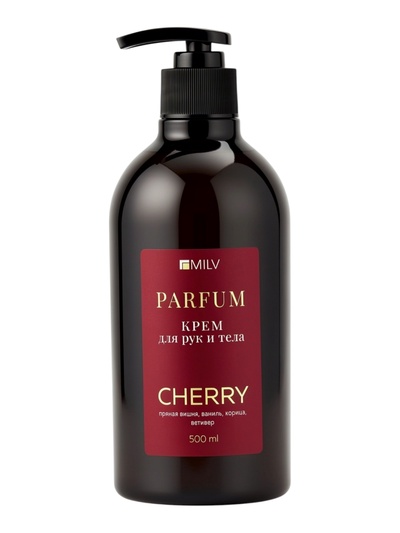 Крем для рук и тела парфюмированный MILV восстанавливающий, по мотивам LOST CHERRY, 500 мл
