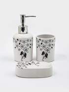 УЦЕНКА Набор для ванной, 3 предмета, мыльница, дозатор для мыла, 1 стакан - Фото 2