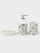 УЦЕНКА Набор для ванной комнаты Доляна «Эвкалипт», 3 предмета, мыльница, дозатор для мыла, стакан 10981897