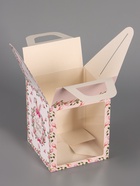 Пасхальная коробочка с окном "Тюльпаны" 15 х 15 х 18 см (5 шт) - фото 809490765