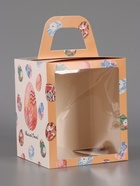 Пасхальная коробочка с окном "Расписные яйца" 15 х 15 х 18 см 10967588