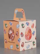 Пасхальная коробочка с окном "Расписные яйца" 15 х 15 х 18 см 10967588