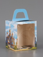 Пасхальная коробочка с окном "Русский Храм" 15 х 15 х 18 см (комплект 5 шт) - фото 65466160