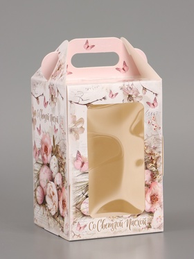 Пасхальная коробочка с окном и с ручкой 