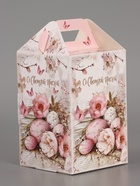 Пасхальная коробочка с окном и с ручкой "Пасха" 10 х 10 х 15 см (комплект 5 шт) - фото 65466183