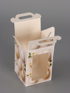 Пасхальная коробочка с окном и с ручкой 10 х 10 х 15 см 10967602