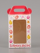 Пасхальная коробочка с окном и с ручкой "Светлой Пасхи" 10 х 10 х 15 см (комплект 5 шт) - фото 65466192