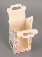 Пасхальная коробочка с окном и с ручкой "Светлой Пасхи" 10 х 10 х 15 см (5 шт) - фото 809490781