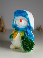 УЦЕНКА Копилка для денег «Снеговик с елочкой», 24×17 см, голубой - Фото 4