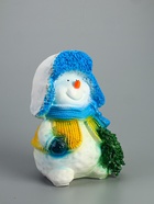 УЦЕНКА Копилка «Снеговик с елочкой» 24×17 см, голубой 10981929