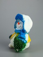 УЦЕНКА Копилка для денег «Снеговик с елочкой», 24×17 см, голубой - Фото 7