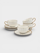 УЦЕНКА Чайный сервиз SL Home «Гарда» 4 шт., чашек 200 мл, 4 шт., блюдец d=15 см, белый с золотом - Фото 2