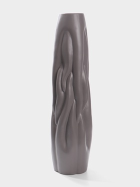 Ваза напольная «Бертольдо», 58×12 см, керамика, серая