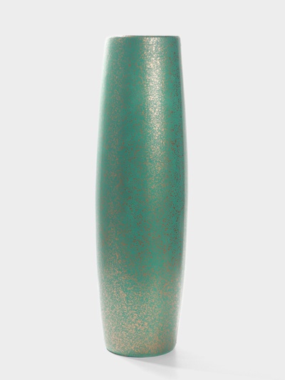 Ваза напольная «Боно», 59×13 см, керамика, бирюзовая