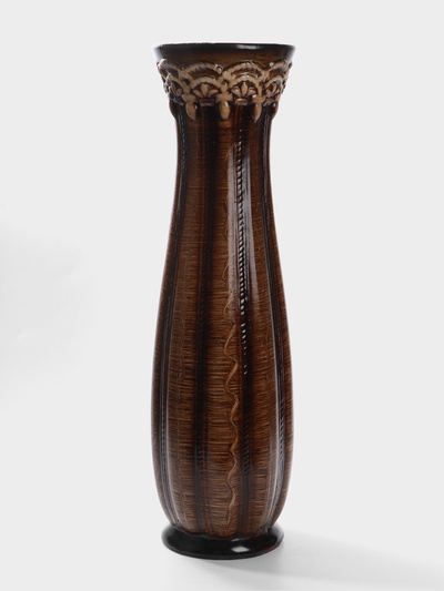 Ваза напольная «Чаиро», 60×16 см, керамика, коричневая