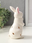 Фигурка светящаяся «Зайка с бантом», керамика, белый, 7.5×8×15.5 см - фото 65466373