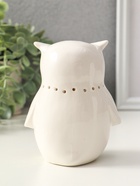 Фигурка светящаяся «Филин в звёздочках», белый, керамика, 10.5×8×12.5 см - фото 65466390