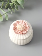 Шкатулка для украшений «Розовый цветок», с крышкой, белая, керамика, 7×7×6.5 см 10934318