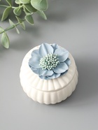 Шкатулка для украшений «Голубой цветок», с крышкой, белая, керамика, 7×7×6.5 см - Фото 6