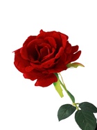 Цветы искусственные «Роза Аманда», бархат, d=11 см, h=58 см, красные - фото 65466451