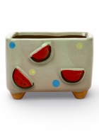 Декоративный горшок для цветов «Арбуз», 10.5×7.5×8 см, керамический, Greengo - фото 65568328