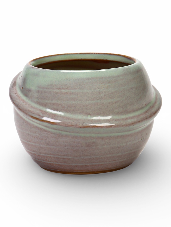 Декоративный горшок для цветов «Сатурн», 6×6×6 см, керамический, серый, Greengo - Фото 1