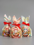 Пакет полиэтиленовый подарочный с ушками «Зайчик и корзина», 13?23±1 см (комплект 50 шт) - фото 65466504