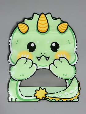 Пакет подарочный, с zip-lock застежкой «Динозаврик» с окном, 17×20+3 см