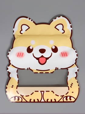 Пакет подарочный, с zip-lock застежкой «Корги» с окном, 17×20+3 см