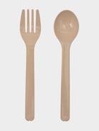 Ланч - бокс контейнер для еды Доляна «Завтрак», 1.1 л, 3 ячейки, вилка, ложка, 22×16×6.5 см, пластик, бежевый 10949529