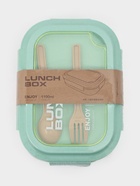 Ланч - бокс контейнер для еды Доляна «Завтрак», 1.1 л, 3 ячейки, вилка, ложка, 22×16×6.5 см, пластик, бирюзовый - Фото 9