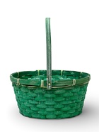 Корзина плетеная 26 х 12 х _ см, ручка складная h=21 см зеленый (к9439830) 10918307