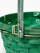 Корзина плетеная 26 х 12 х _ см, ручка складная h=21 см зеленый (к9439830) 10918307