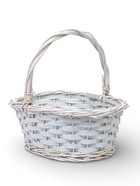 Корзина плетеная ива 28 х 20 х 11 см ручка 14 см, белый 10918308